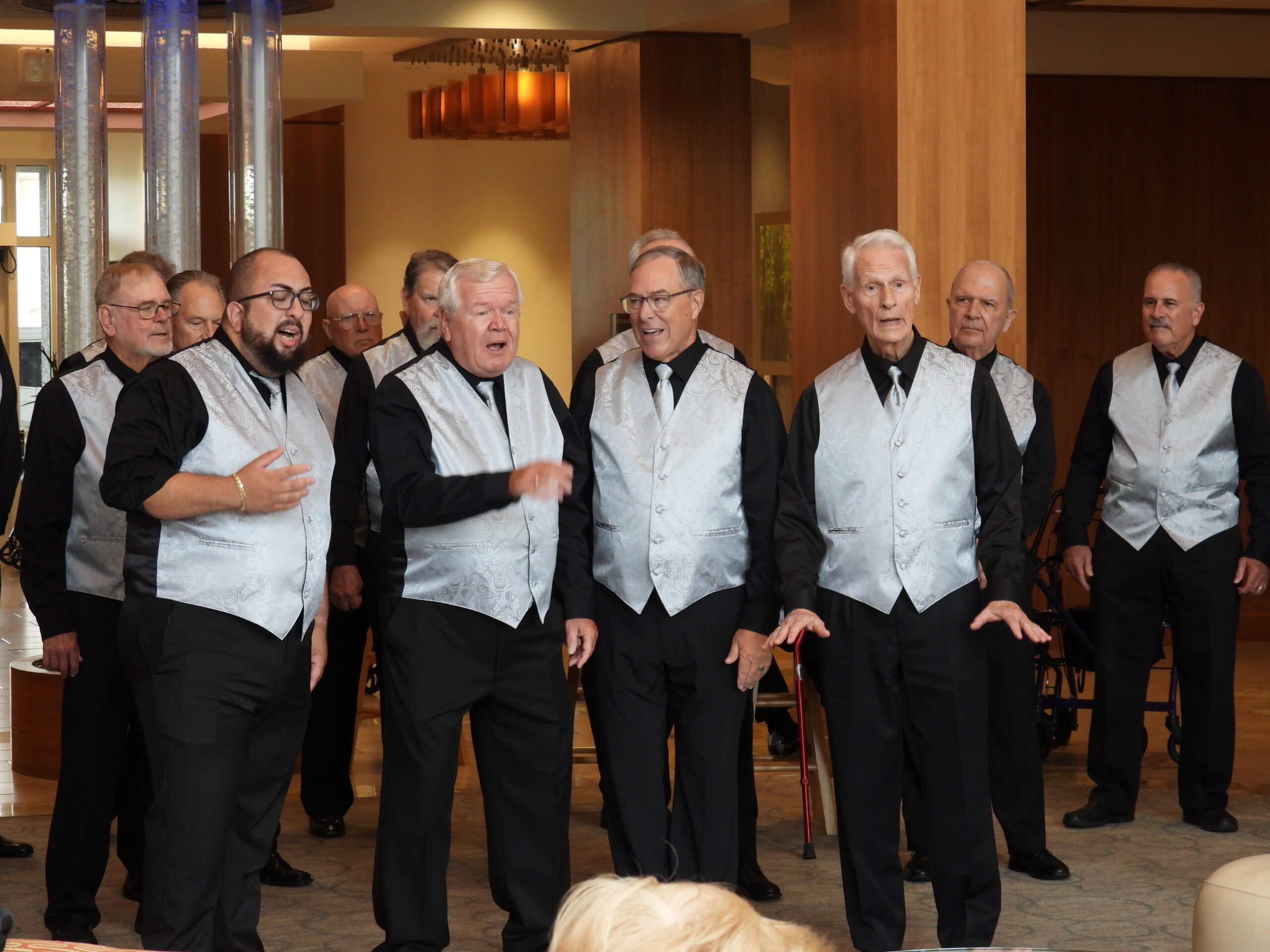 Barbershop quartet performance