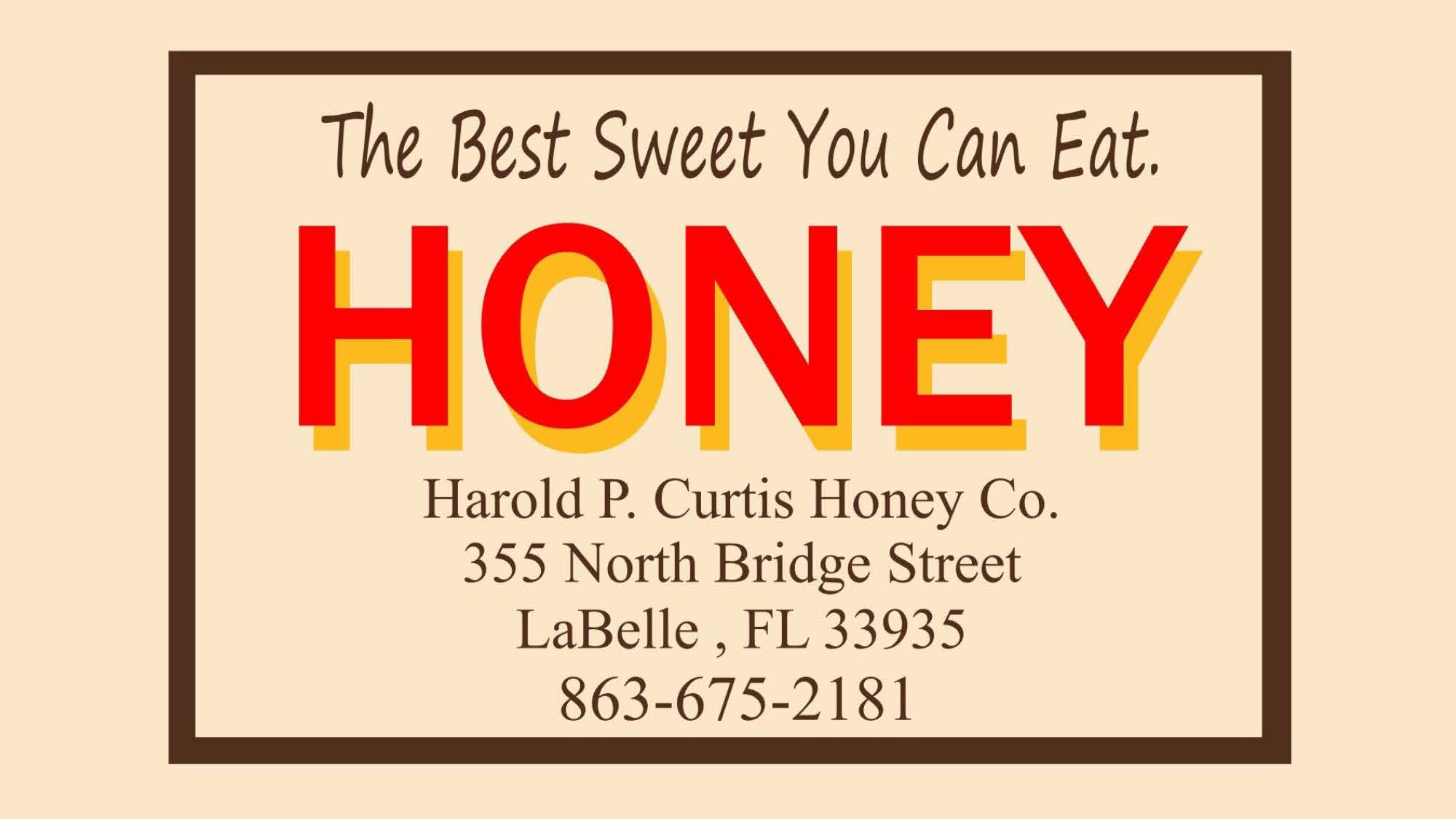 Harold P. Curtis Honey Co. advertisement
