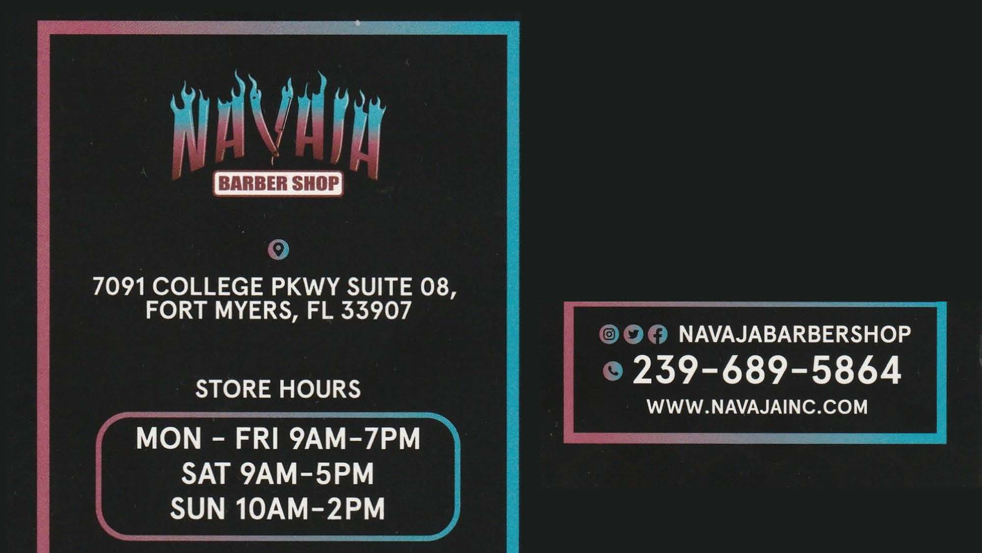 Navaja Barber Shop advertisement