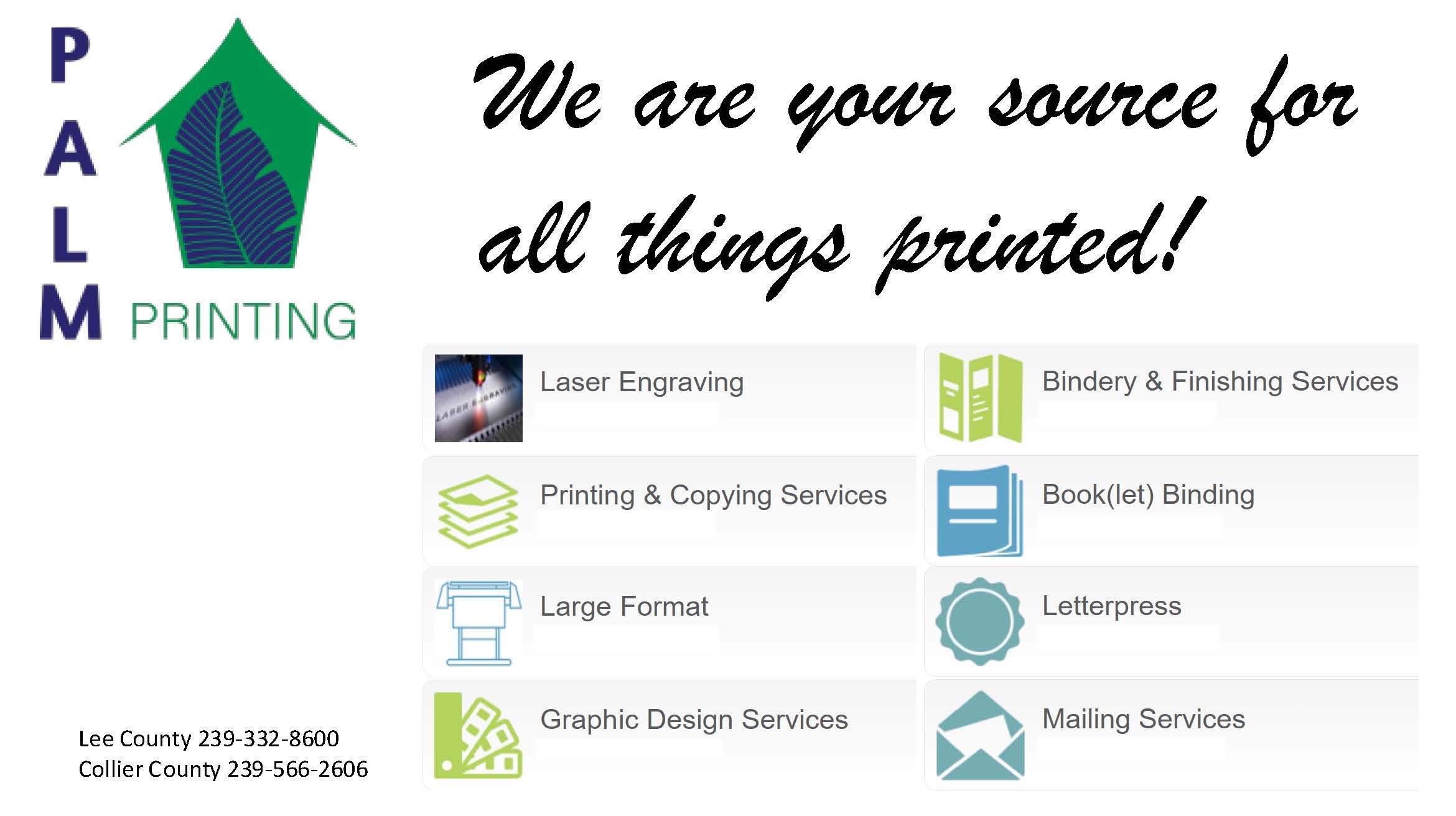 Palm Printing advertisement