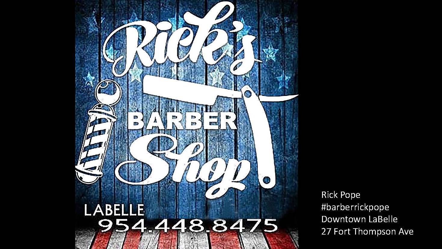 Rick's Barber Shop advertisement